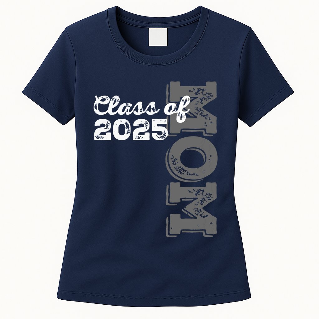 Vintage Senior 2025 Class Graduate Proud Mom Class Of 2025 Womens T-Shirt