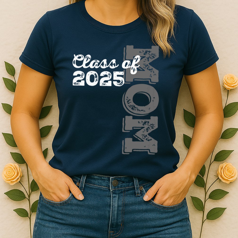Vintage Senior 2025 Class Graduate Proud Mom Class Of 2025 Womens T-Shirt