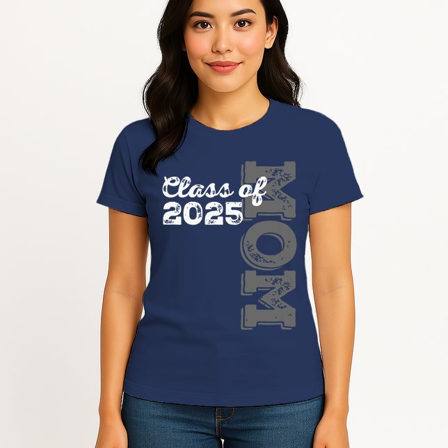 Vintage Senior 2025 Class Graduate Proud Mom Class Of 2025 Womens T-Shirt