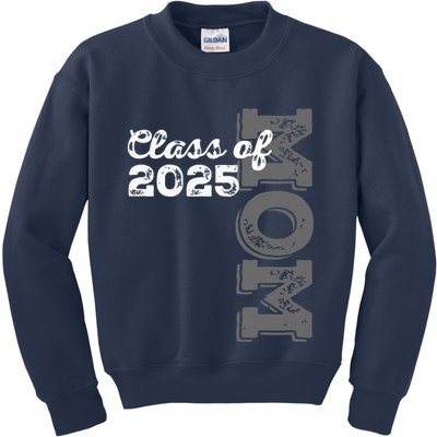 Vintage Senior 2025 Class Graduate Proud Mom Class Of 2025 Kids Sweatshirt