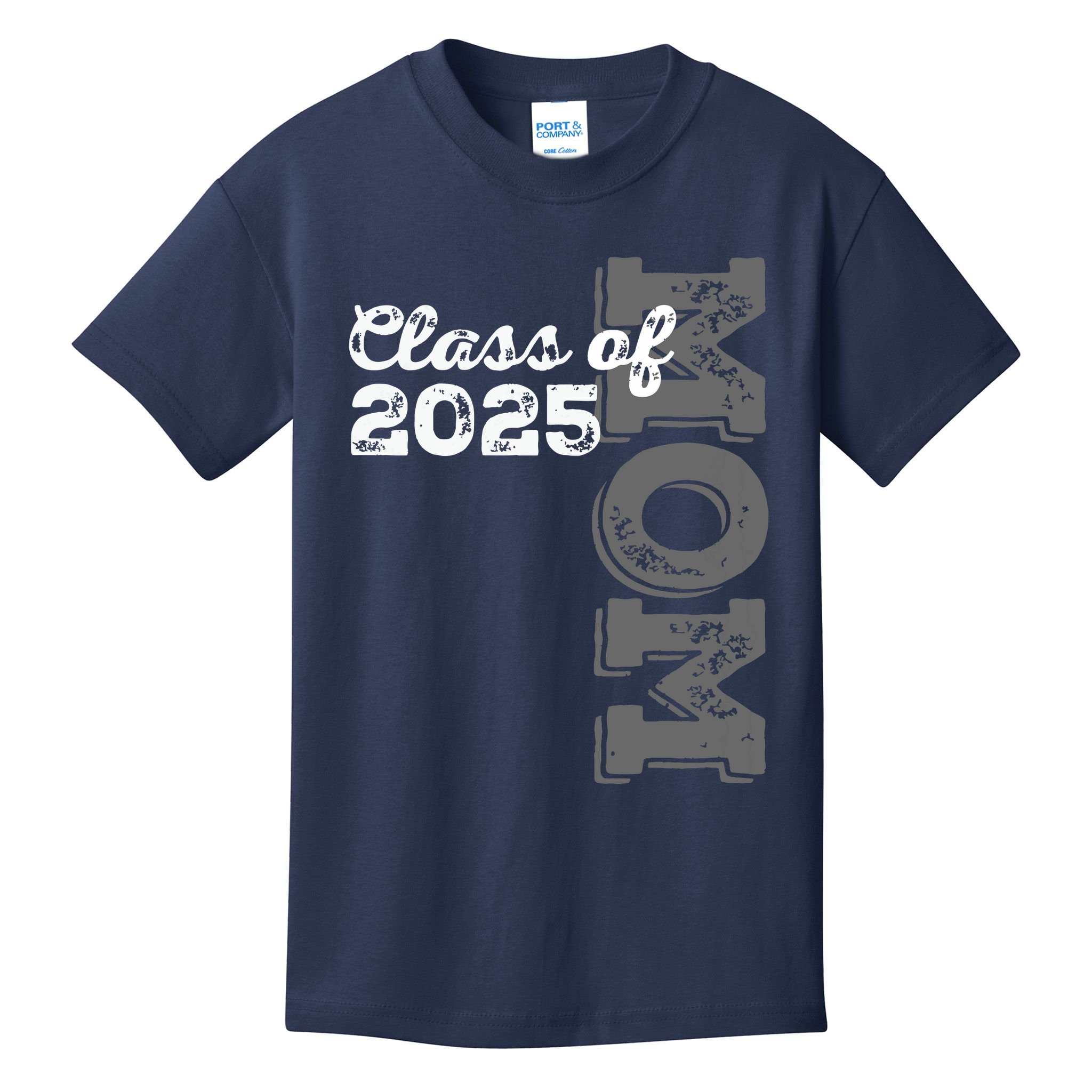 Vintage Senior 2025 Class Graduate Proud Mom Class Of 2025 Kids T-Shirt