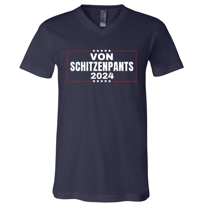 Von Shitzenpants 2024 Funny Trump Nickname V-Neck T-Shirt