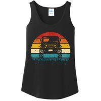 Vintage Sunset 4x4 Car Off Road Wave Big Cars Driving Ladies Essential Tank