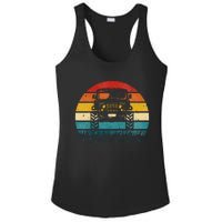 Vintage Sunset 4x4 Car Off Road Wave Big Cars Driving Ladies PosiCharge Competitor Racerback Tank