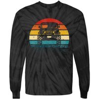 Vintage Sunset 4x4 Car Off Road Wave Big Cars Driving Tie-Dye Long Sleeve Shirt