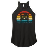 Vintage Sunset 4x4 Car Off Road Wave Big Cars Driving Women's Perfect Tri Rocker Tank