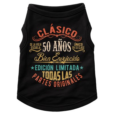 Vintage Style 50th Birthday With Phrase In Spanish Doggie Tank