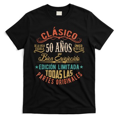 Vintage Style 50th Birthday With Phrase In Spanish T-Shirt