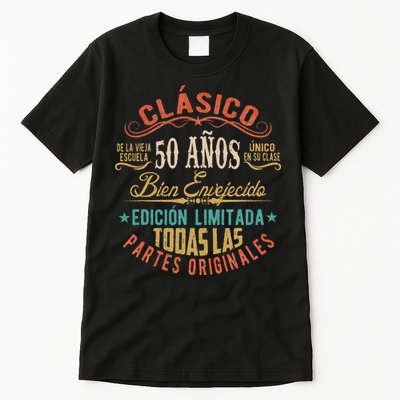 Vintage Style 50th Birthday With Phrase In Spanish Tall T-Shirt