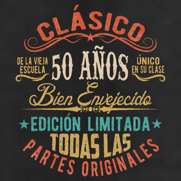 Vintage Style 50th Birthday With Phrase In Spanish Hat