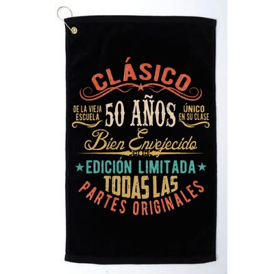 Vintage Style 50th Birthday With Phrase In Spanish Golf Towel
