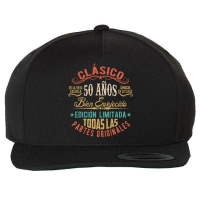 Vintage Style 50th Birthday With Phrase In Spanish Wool Snapback Cap