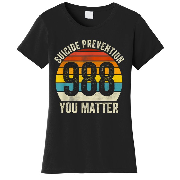 Vintage Suicide 788 Shirt Suicide Prevention 988 You Matter Women's T-Shirt