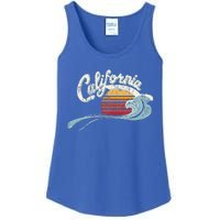 Vintage Surfer 70S Graphic Sunset California Ladies Essential Tank