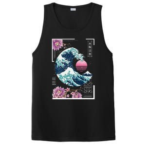 Vaporwave Synthwave 80's Japan Japanese Great Wave Tokyo 80s PosiCharge Competitor Tank