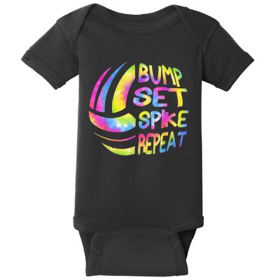 Volleyball Stuff Attire Tie Dye Gift For A Player Baby Bodysuit