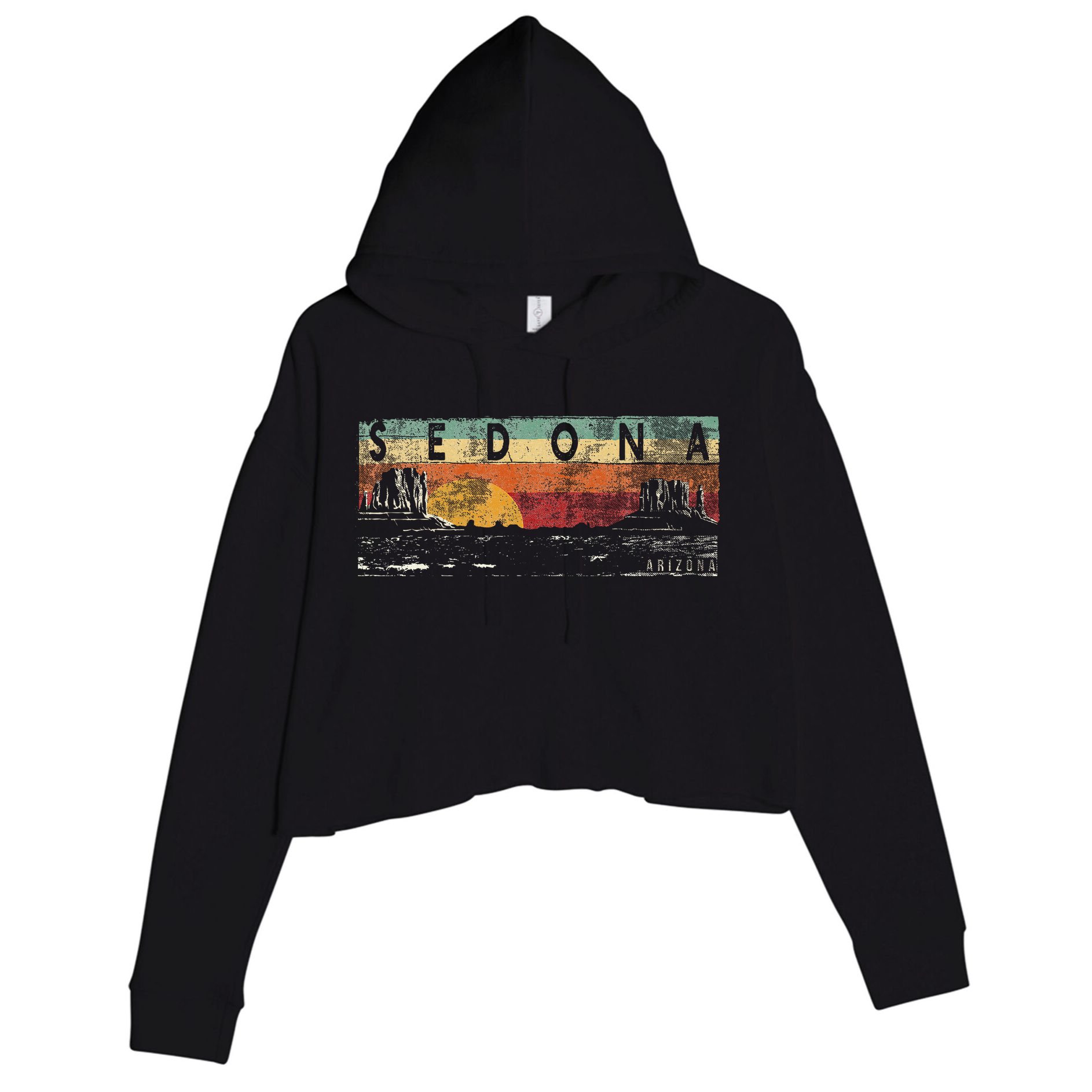 Vintage Sedona Arizona Sedona Az Crop Fleece Hoodie