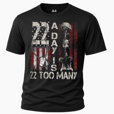 Veteran Suicide Awareness Ribbon 22 A Day Is 22 Too Many Performance Shirt