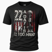 Veteran Suicide Awareness Ribbon 22 A Day Is 22 Too Many Cooling Performance Crew T-Shirt