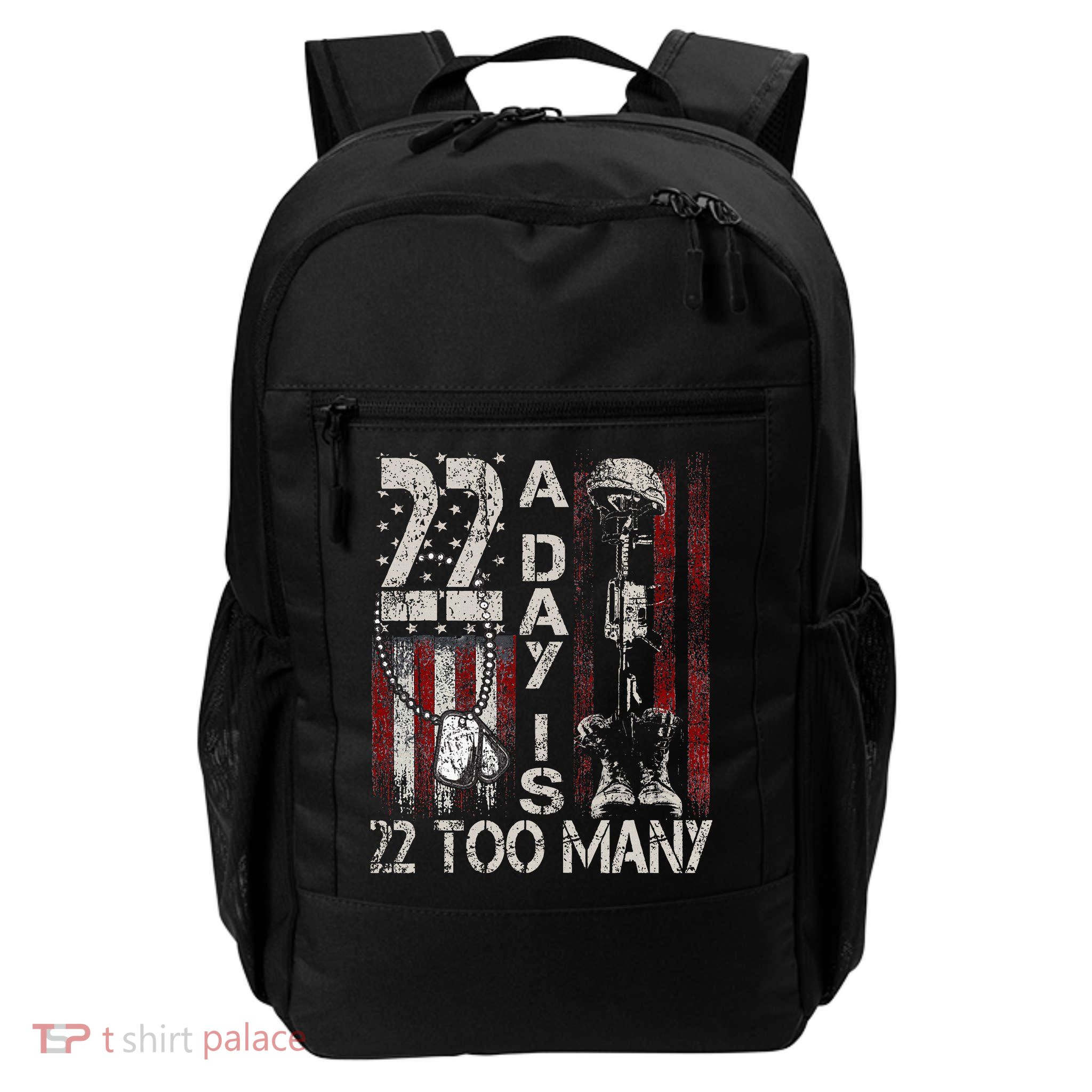 Veteran Suicide Awareness Ribbon 22 A Day Is 22 Too Many Daily Commute Backpack
