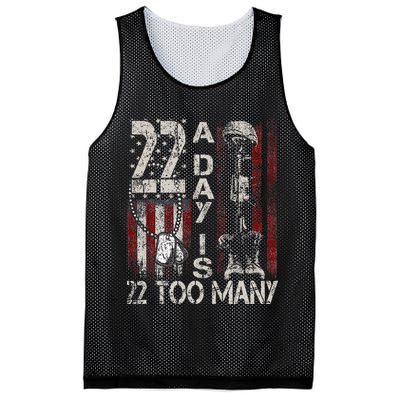 Veteran Suicide Awareness Ribbon 22 A Day Is 22 Too Many Mesh Reversible Basketball Jersey Tank