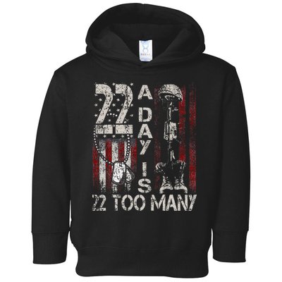 Veteran Suicide Awareness Ribbon 22 A Day Is 22 Too Many Toddler Hoodie