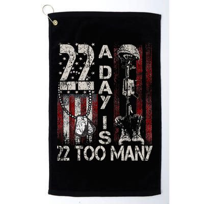 Veteran Suicide Awareness Ribbon 22 A Day Is 22 Too Many Golf Towel