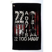 Veteran Suicide Awareness Ribbon 22 A Day Is 22 Too Many Golf Towel