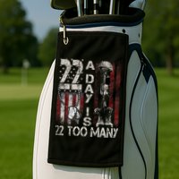 Veteran Suicide Awareness Ribbon 22 A Day Is 22 Too Many Golf Towel
