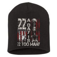 Veteran Suicide Awareness Ribbon 22 A Day Is 22 Too Many Short Acrylic Beanie