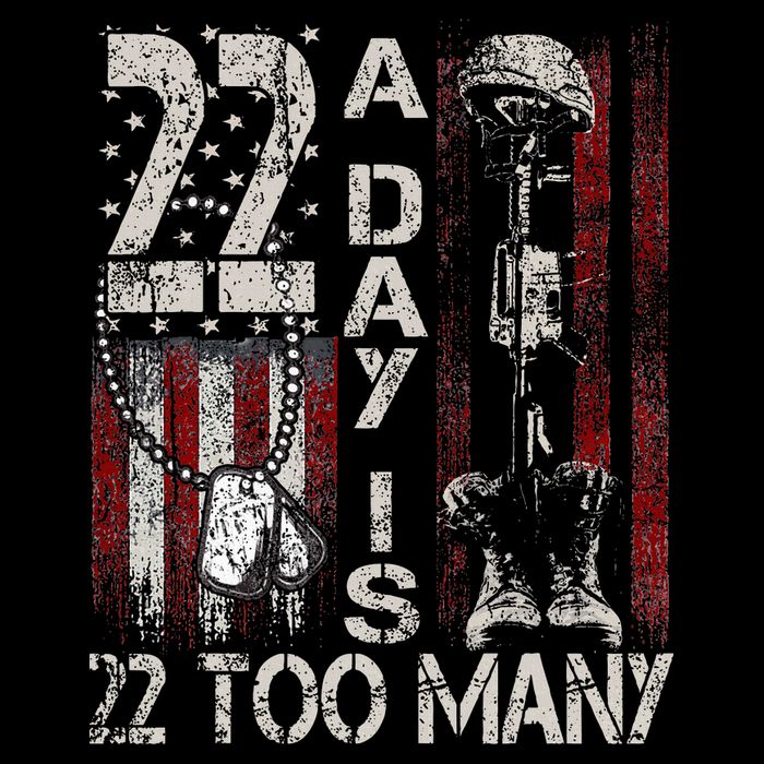 Veteran Suicide Awareness Ribbon 22 A Day Is 22 Too Many Short Acrylic Beanie