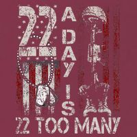 Veteran Suicide Awareness Ribbon 22 A Day Is 22 Too Many 16oz Travel Tumbler
