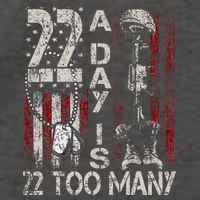 Veteran Suicide Awareness Ribbon 22 A Day Is 22 Too Many Vector Backpack