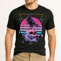Vaporwave Skull And Crow Retro Aesthetic Pastel Goth Art Cooling Performance Crew T-Shirt