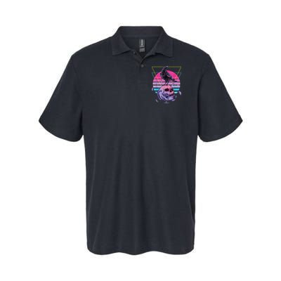 Vaporwave Skull And Crow Retro Aesthetic Pastel Goth Art Polo