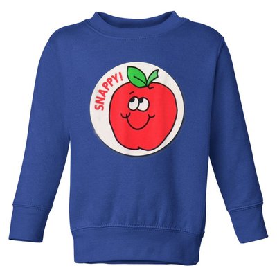 Vintage Scratch And Sniff Sticker Apple, Snappy! Teacher Toddler Sweatshirt