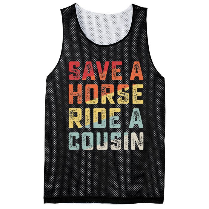 Vintage Save A Horse Ride A Cousin Mesh Reversible Basketball Jersey Tank