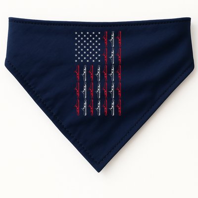 Vintage Submarine American Flag Funny 4th Of July USA-Made Doggie Bandana