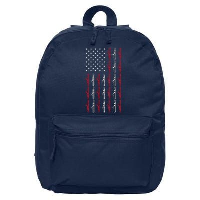 Vintage Submarine American Flag Funny 4th Of July 16 in Basic Backpack