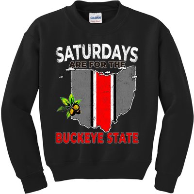 Vintage Saturdays Are For The Buckeye State Grunge Kids Sweatshirt