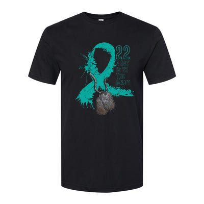 Veteran Suicide Awareness Ribbon 22 A Day Is 22 Too Many Softstyle CVC T-Shirt