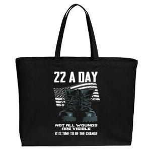 Veteran Suicide Awareness Gift Cotton Canvas Jumbo Tote