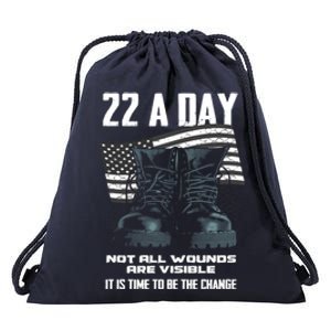 Veteran Suicide Awareness Gift Drawstring Bag