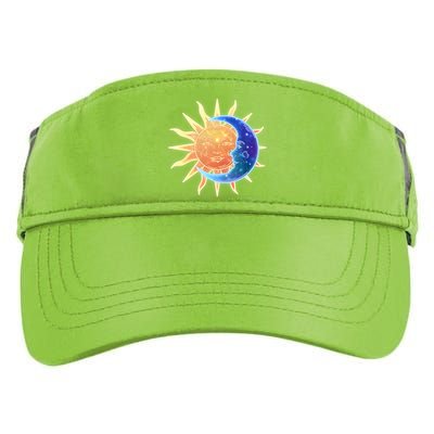 Vintage Sun And Moon Galaxy Adult Drive Performance Visor