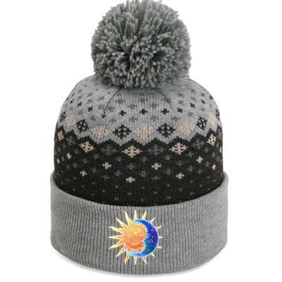 Vintage Sun And Moon Galaxy The Baniff Cuffed Pom Beanie