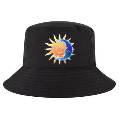 Vintage Sun And Moon Galaxy Cool Comfort Performance Bucket Hat