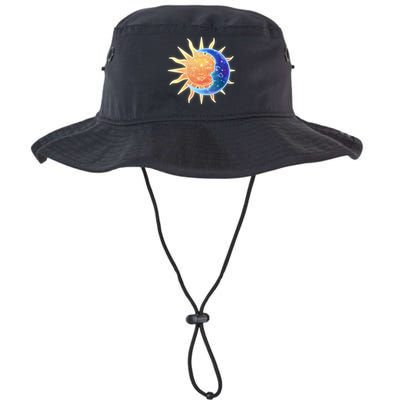 Vintage Sun And Moon Galaxy Bucket Hat
