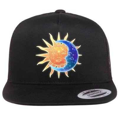 Vintage Sun And Moon Galaxy Flatbill Hat