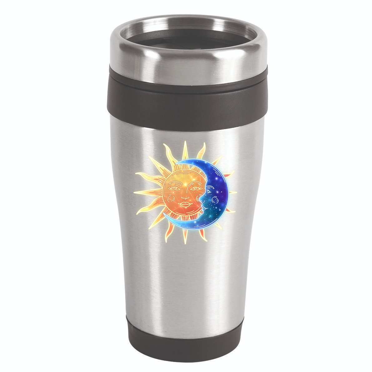 Vintage Sun And Moon Galaxy 16oz Travel Tumbler