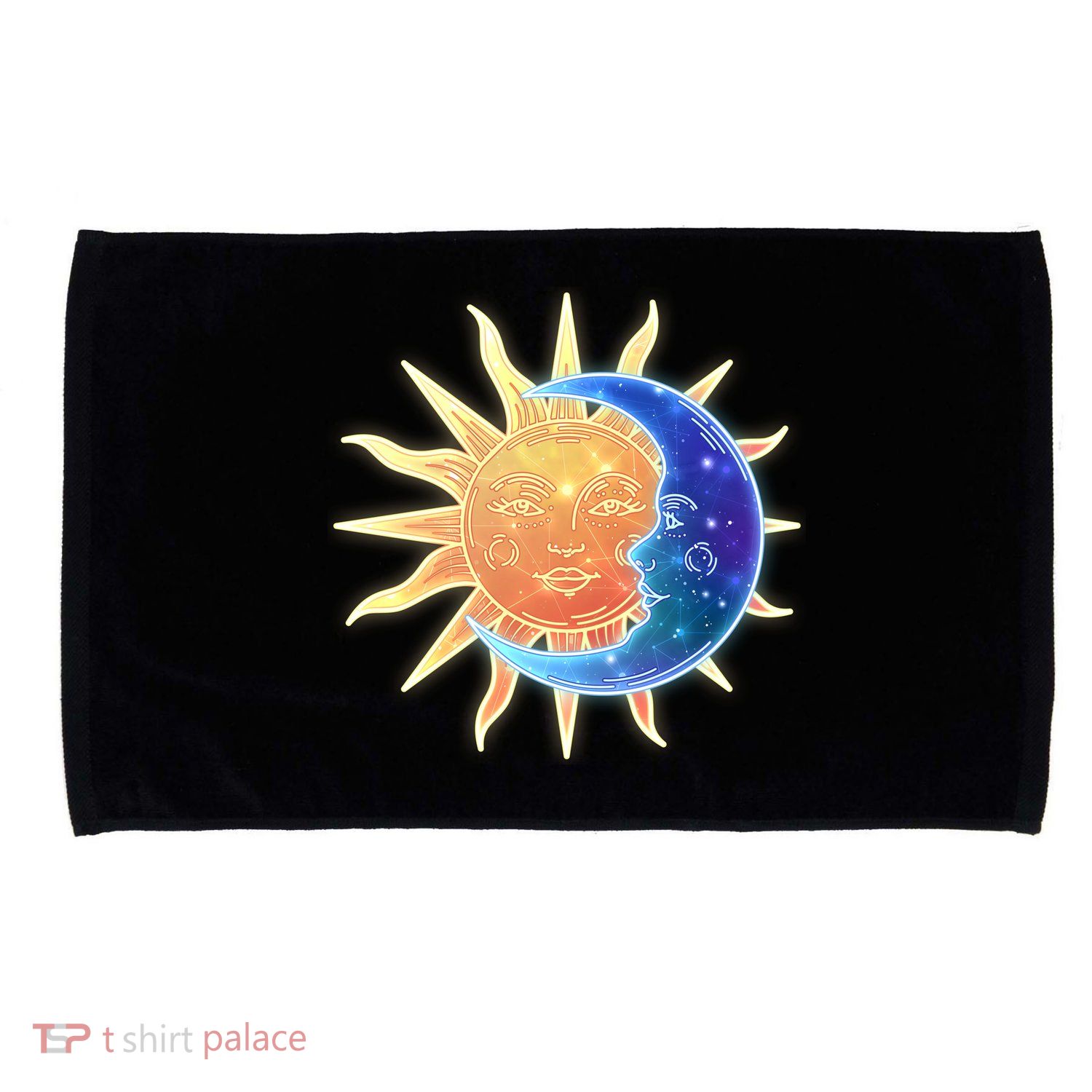 Vintage Sun And Moon Galaxy Microfiber Hand Towel